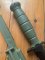 GLOCK Original Austrian Made MILITARY GREEN Saw Back Field Knife with Polymer Scabbard