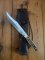 Puma Knife: Puma Lightly Used 1990 Bowie Handmade Knife with Stag Antler Handle & Original Puma Sheath