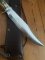 Puma Knife: Puma Lightly Used 1990 Bowie Handmade Knife with Stag Antler Handle & Original Puma Sheath
