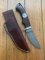 Safari Club International Limited Edition 1992 CHARLTON Damascus Alaskan Skinner Fixed Blade with Sheath 01-100