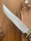 Puma Knife: Puma Circa 1980's Original Model 17 Medium Scout/Hunter Knife with Sambar Handle and Original Sheath