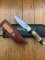 Randall Knives USA: Model 25 5" Trapper knife in Original Sheath & pouch