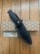 LionSTEEL Italy. Model T5 MI Canvas Micarta Handle Black Blade with Leather Sheath