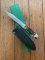Puma Knife: Puma 1978 Vintage 'MOUNTAIN LION' 3573 Boot Knife with Stag Handle Sheath & Yellow/Green Box