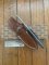 LionSTEEL Italy. Model B41-1 CVG Green Canvas Micarta Handle with Leather Sheath