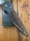 Puma Knife: Puma 2002 Handic Black Frame & Dark Stag Slab Linerlock Folding Knife