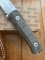 LionSTEEL Italy. Model B40 CVG Green Canvas Micarta Handle with Leather Sheath