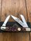 Puma Knife: Puma Original Rare Pony 3 Blade Knife with Red Bone Handle