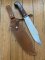 Western USA W49 Big Mirror Finish Bowie Knife with genuine Sheath