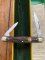 Puma Knife: Puma 1984 Bantam Folding Knife with Stag Antler Handle & Original Green & Yellow Box  #40482