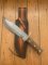Damascus Knife: Damascus Western Alamo Bowie with Walnut Handle