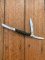 Buck Knife: 2008 Buck 303 Cadet Special Edition 3 Blade Pocket Knife With Green/Black Jigged Bone