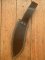 Damascus Knife: Damascus Kukri Style Knife with Stained Bone Handle