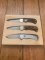 Puma Set of 3 - Mini 4 Star Folding Knife Set in Display