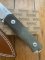 LionSTEEL Italy. Model B41-1 CVG Green Canvas Micarta Handle with Leather Sheath