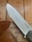 LionSTEEL Italy. Model B41-2 CVG Green Canvas Micarta Handle with Leather Sheath