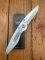 Puma Knife: Puma 2002 Handic Linerlock Brushed Silver & Wood Frame Folding Knife
