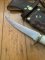 Ken Richardson Custom Handmade 6" Fillet Blade Hunting Knife with Deer Antler Handle & Custom Sheath