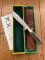 Puma Knife: Puma 1981 Jagdnicker Knife with Stag Handle & Green & Yellow Box #15181
