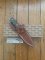 LionSTEEL Italy. Model B35 CVG Green Canvas Micarta Handle with Leather Sheath