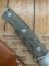 LionSTEEL Italy. Model B35 CVG Green Canvas Micarta Handle with Leather Sheath