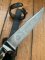 Puma Knife: Pre-64 'USED' 3596 GNICKER Knife with Stag Handle In Original Forest Green Sheath