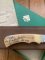 Puma Knife: Puma 1983 Original 4 Star Folding Lock Blade Scrimshawed Roaring Red Stag Knife with in Presentation Box #71/300