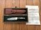 Puma Knife: Puma Rarity Original 1769-1991 4 Star Fixed Blade GOLD Silberlöwe Knife with Grenadill Handle in Original Box