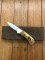 Puma Knife: Puma 1987 Original Scrimshawed 4 Star Folding Lock Blade Knife with Cape buffalo in Presentation Box