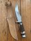 Solingen Germany EUROCUT Original 5 1/4" Blade Original Buffalo Skinner with Deer Antler Handle Knife with Leather Sheath