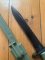 GLOCK Original Austrian Made MILITARY GREEN Saw Back Field Knife with Polymer Scabbard