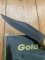 Puma Knife: Puma Rare 1988 Commando 24 Carat GOLD 88 Model Lock back Knife with Black ABS Handle & Original Box #44882