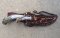 Ken Richardson Custom Handmade 8" Bowie & 3" Hunter Piggy Back Set Deer Antler Handle & Custom Sheath