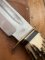 EC Solingen Germany Big 8" Blade Scout Bowie Knife with Stag Handle & Leather Sheath