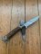 German Knife: 1980's Jagdnicker Hunting & Fishing Scene Knife with Stag Handle & Sheath