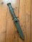 GLOCK Original Austrian Made MILITARY GREEN Saw Back Field Knife with Polymer Scabbard