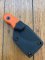 Ontario LB-II Little Bird Knife with Orange Micarta Handle and Black Kydex Tactical Sheath