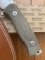 LionSTEEL Italy. Model M5 CVG-2 Green Canvas Micarta Handle with Leather Sheath
