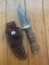 Safari Club International Limited Edition 1993 CHARLTON Damascus Hibben Hunters Bowie Fixed Blade with Sheath 23-100