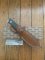 LionSTEEL Italy. Model B41-2 CVG Green Canvas Micarta Handle with Leather Sheath