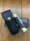 Buck Knife: Buck 1988 Model 110 Hunter Folding Lock Knife with Leather Pouch and Original Box