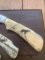 Kershaw Knife: 1982 Rare Scrimshawed set of 3 Knives in Presentation Box #142/1000