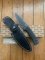 LionSTEEL Italy. Model T5 MI Canvas Micarta Handle Black Blade with Leather Sheath