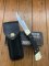 Buck Knife: Buck 1988 Model 110 Hunter Folding Lock Knife with Leather Pouch and Original Box