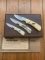 Kershaw Knife: 1982 Rare Scrimshawed set of 3 Knives in Presentation Box #142/1000