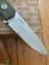 LionSTEEL Italy. Model B41-2 CVG Green Canvas Micarta Handle with Leather Sheath