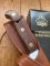 Puma Knife: Puma Rare 1999 Auto White Hunter Knife with Mid Brown sheath and Puma Box