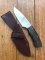 Kizlyar Knife: Kizlyar Sobol-L Hunting Knife with Brown Leather Sheath