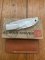 Al Mar Japan E1002P HAWK White Pearl Gentlemen's Knife in original Pouch and Box