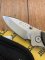Buck Knife: 2005 Buck B270 Dorado Folding Liner Lock Knife with Charcoal Birchwood Laminated Handle, Pouch and Original Box
